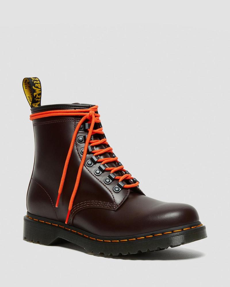 Red Men\'s Dr Martens 1460 Ben Smooth Leather Lace Up Boots | CA 500UZG